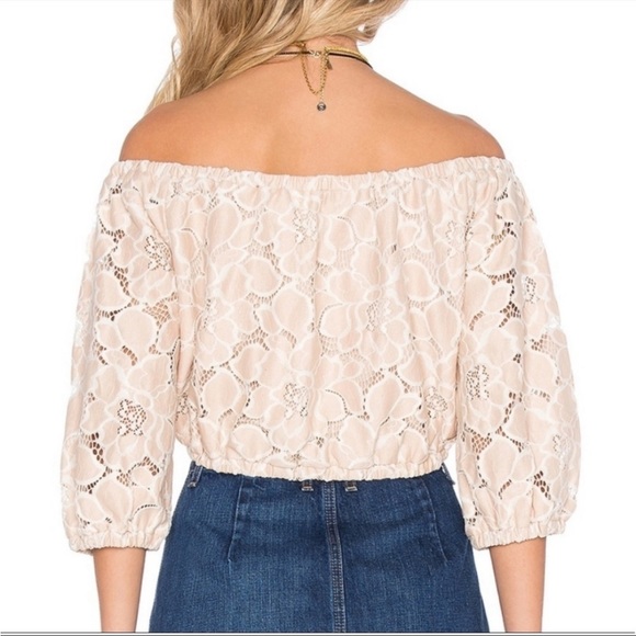 Tularosa Lace Off the Shoulder Blouse - Picture 3 of 4